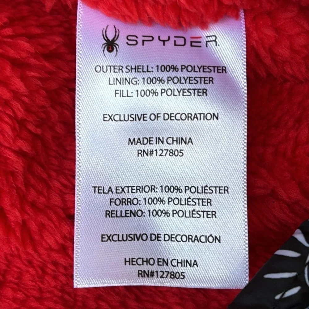 Spyder Black and Red Hooded Snowsuit, 18 mo